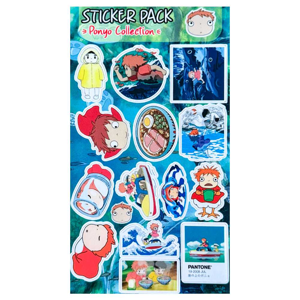 پک استیکر انیمه Ponyo